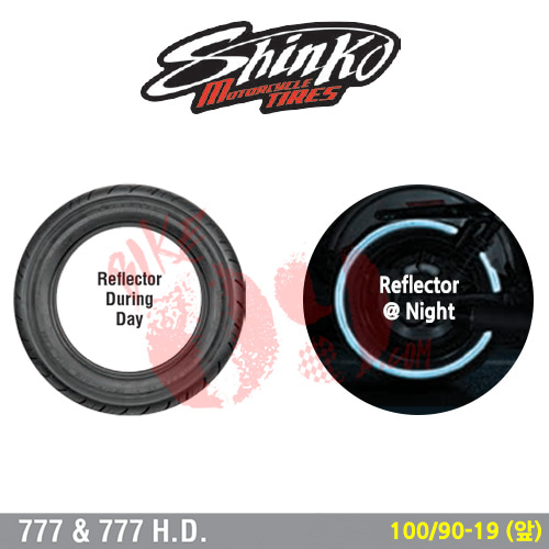 오토바이 타이어 신코타이어 SR777 Reflector 100/90-19 (앞)