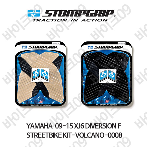야마하 09-15 XJ6 다이버전 F STREETBIKE KIT-VOLCANO-0008 스텀프 테크스팩 오토바이 니그립 패드 #55-10-0008