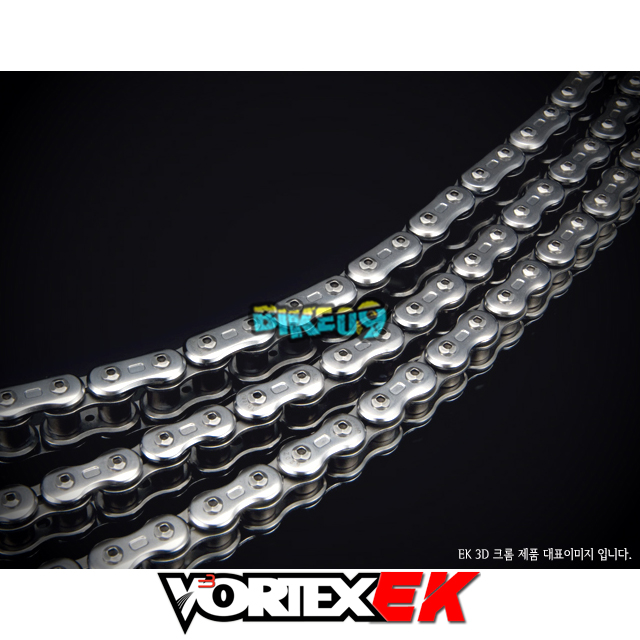 볼텍스 EK체인 520 NX-ring 3D 체인 (750cc급-로드레이스) 520R-120L-크롬 - 오토바이 튜닝 부품