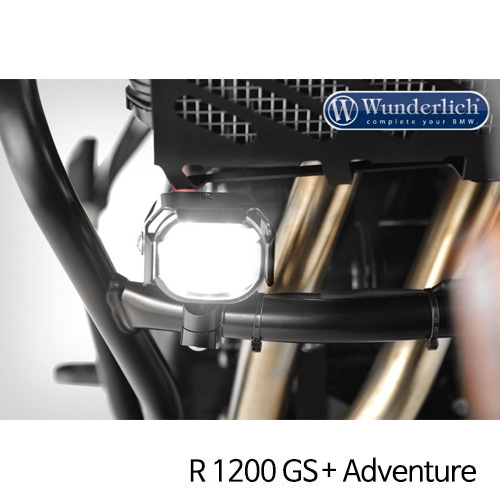 분덜리히 BMW 모토라드 안개등 R1200GS 어드벤처 마이크로플루터 LED 보조 헤드라이트 - 크래쉬 바 마운팅 블랙 28380-202
