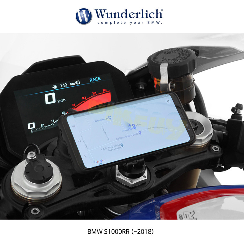 분덜리히 BMW 모토라드 S1000RR (-2018) MOTO STEM MOUNT 스텁 핸들바용 SP-Connect 홀더 (블랙) 45150-222