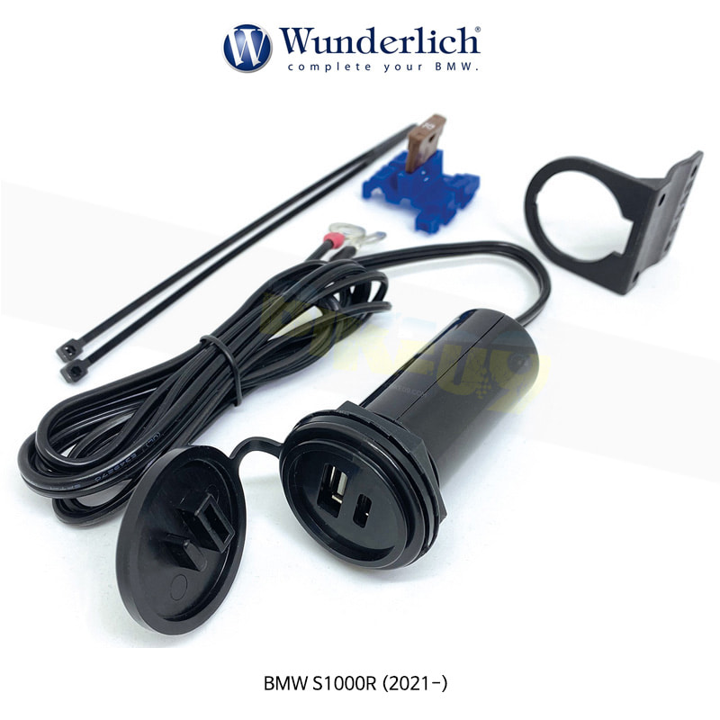 분덜리히 BMW 모토라드 S1000R (2021-) BAAS 더블 소켓 5V 2x 3.6 A (USB-A &amp; USB-C) USB11 (블랙) 42040-600