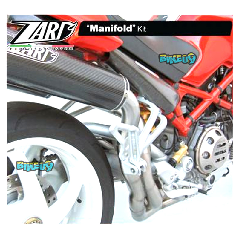 쟈드 2&gt; 2 하이 레이싱 콜렉터 키트 IN 스테인리스 스틸  두가티 몬스터 S2R 1000 (03-) - 오토바이 머플러 배기 ZD026LCR