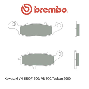 가와사키 VN1500/1600/ VN900/ Vulcan2000 리어 카본 세라믹 오토바이 브레이크패드 브렘보