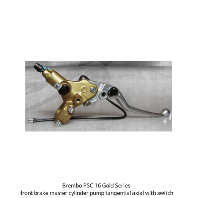 브렘보 마스터실린더 브레이크 프론트 PSC 16 골드 시리즈 스위치있는 펌프 접선축 방향 오토바이 브레이크 부품 10977011
