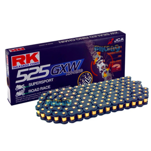 RK 525 GXW 하이 블랙 스케일 퍼포먼스 Sealed 체인, 120 링크, 525 사이즈 - 오토바이 금장 체인 RK525GXWBL-120