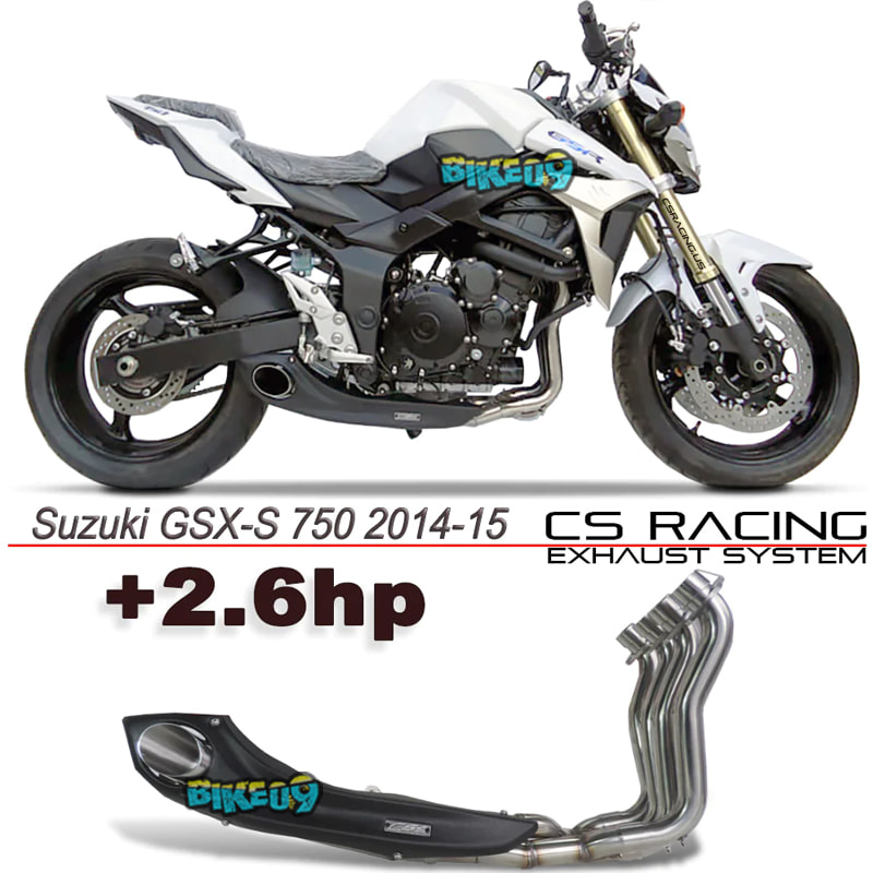 CS 레이싱 2014-15 스즈키 오토바이 GSR 750A | GSX-S 750 | 머플러 + 헤더 + dB 킬러 - 아크라 머플러 배기 촉매 도면포함 CS-SUZ-GSXS750-1415