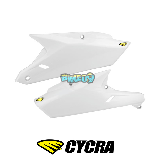 싸이크라 야마하 YZ250F/YZ450F 사이드 넘버 플레이트 (화이트) - 오토바이 튜닝 부품 1CYC-2776-42