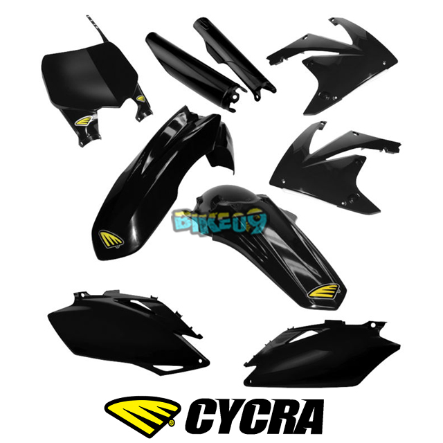 싸이크라 혼다 CRF250R/CRF450R 컴플리트 파워플로우 바디 키트 (블랙) - 오토바이 튜닝 부품 1CYC-9304-12