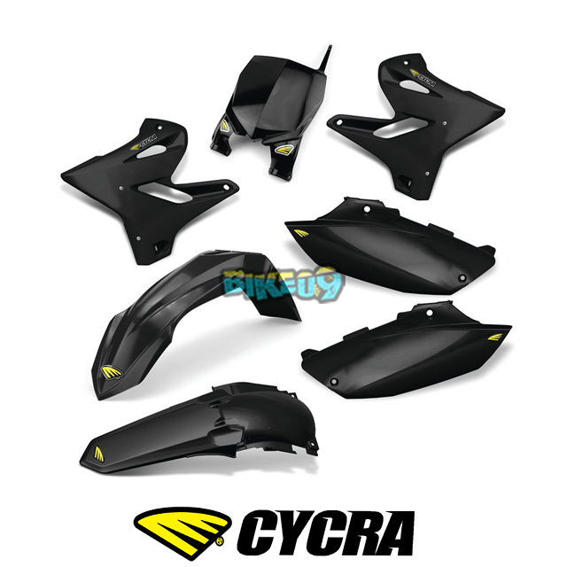 싸이크라 야마하 YZ125/YZ250 컴플리트 파워플로우 바디 키트 (블랙) - 오토바이 튜닝 부품 1CYC-9315-12