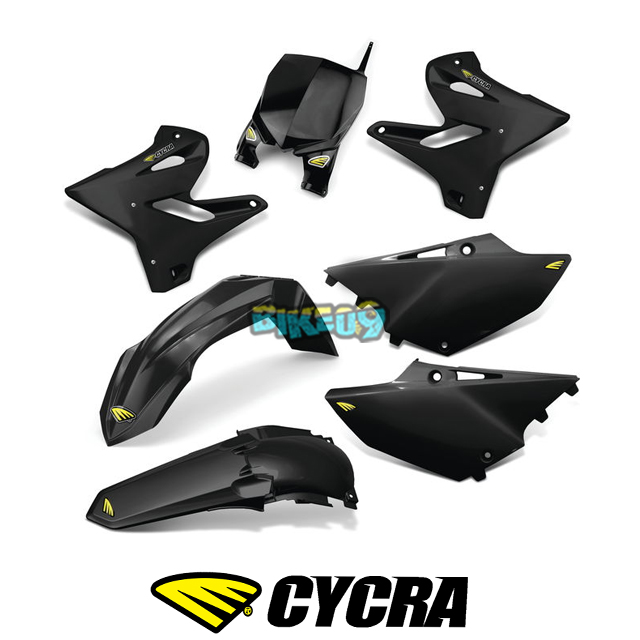 싸이크라 야마하 YZ125/YZ250 컴플리트 파워플로우 바디 키트 (블랙) - 오토바이 튜닝 부품 1CYC-9316-12