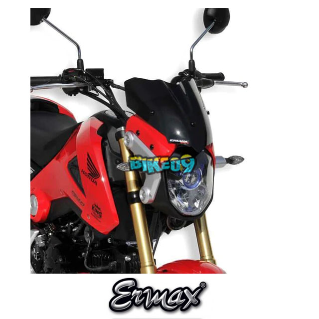 ERMAX 스포츠 스크린 | 블랙 | 혼다 MSX 125 13-16 - 윈드 쉴드 스크린 오토바이 튜닝 부품 E030156138