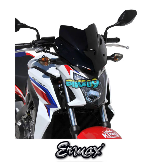 ERMAX 스포츠 스크린 | 블랙 | 혼다 CB 650 F 14-16 - 윈드 쉴드 스크린 오토바이 튜닝 부품 E030156150