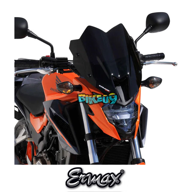 ERMAX 스포츠 스크린 | 블랙 | 혼다 CB 500 F 16-18 - 윈드 쉴드 스크린 오토바이 튜닝 부품 E030156159