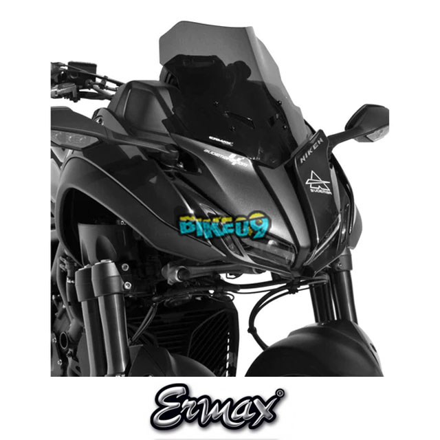 ERMAX 스포츠 스크린 | 블랙 (불투명) | 야마하 나이켄 18- - 윈드 쉴드 스크린 오토바이 튜닝 부품 E0302Y89-56