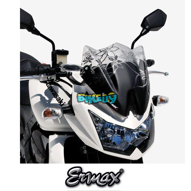 ERMAX 스포츠 스크린 | 새틴 블랙 | 가와사키 Z 750 07-12 - 윈드 쉴드 스크린 오토바이 튜닝 부품 E030347S60