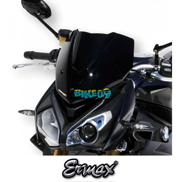 ERMAX 스포츠 스크린 | 블랙 | BMW S1000 R 14-18 - 윈드 쉴드 스크린 오토바이 튜닝 부품 E031056034