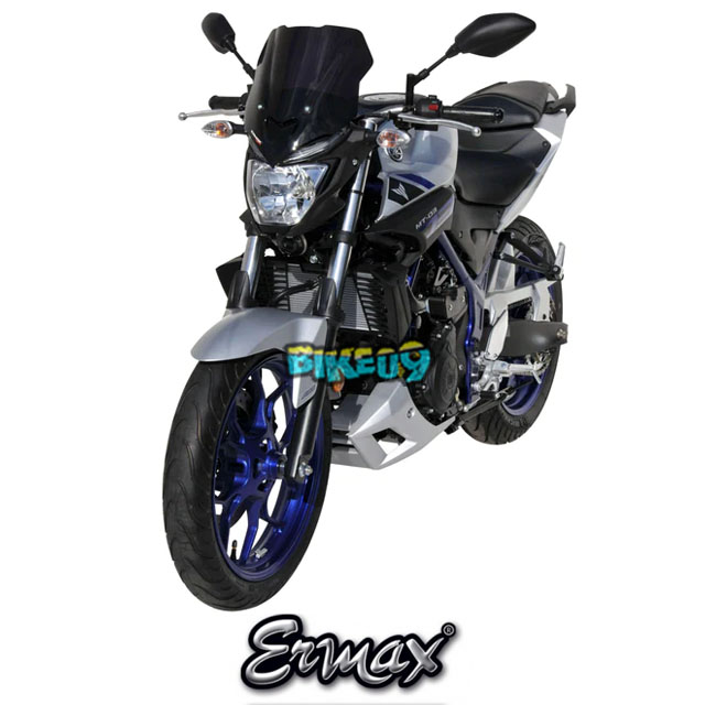 ERMAX 스포츠 스크린 | 블랙 | 야마하 MT-03 16-18 - 윈드 쉴드 스크린 오토바이 튜닝 부품 E060256129