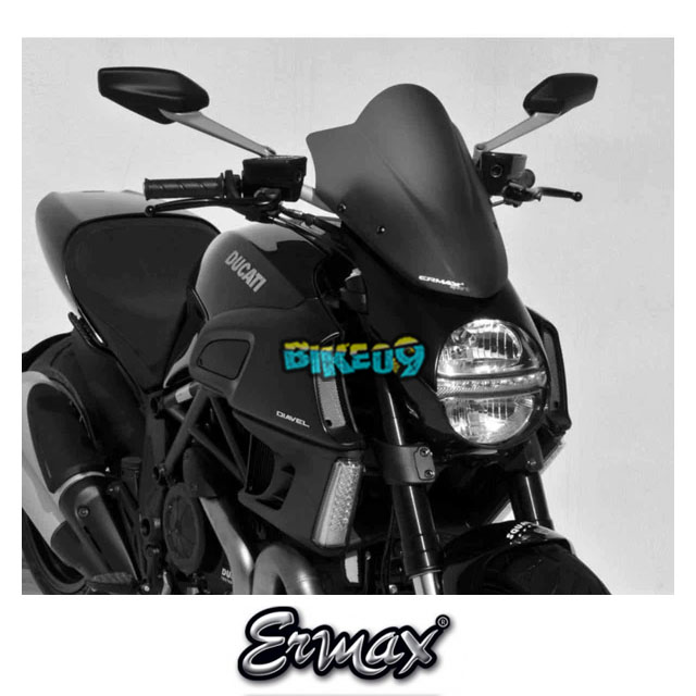 ERMAX 스포츠 스크린 | 클리어 | 두카티 디아벨 11-13 - 윈드 쉴드 스크린 오토바이 튜닝 부품 E060701023
