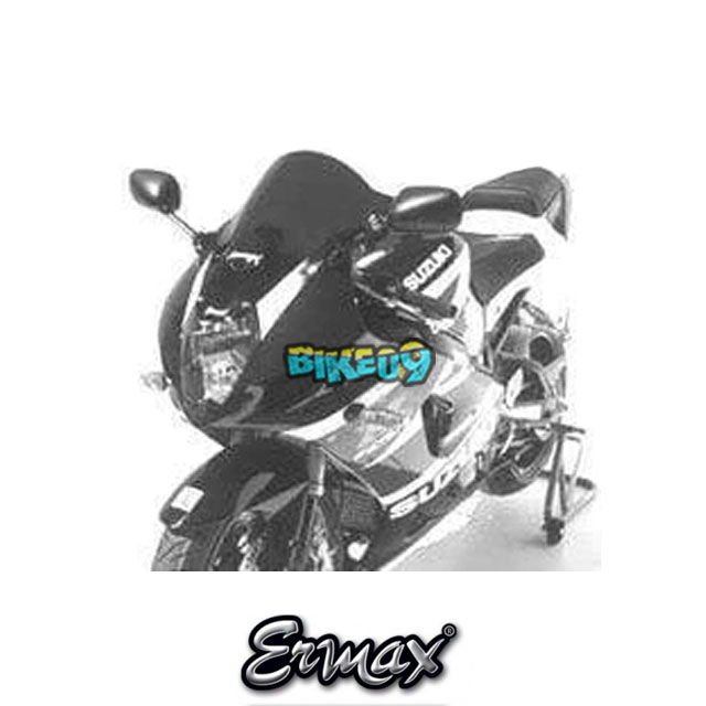 ERMAX 레이싱 스크린 | 블랙 | 스즈키 GSXR 1000 03-04 - 윈드 쉴드 스크린 오토바이 튜닝 부품 E070456054
