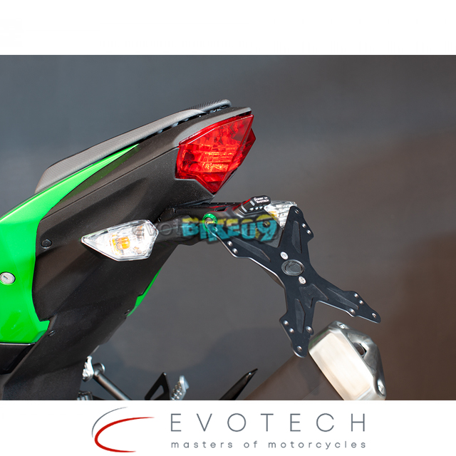 에보텍 이탈리아 가와사키 Z125/ 닌자 125 19-22 번호판 홀더 - 오토바이 튜닝 부품 ESTR-0423