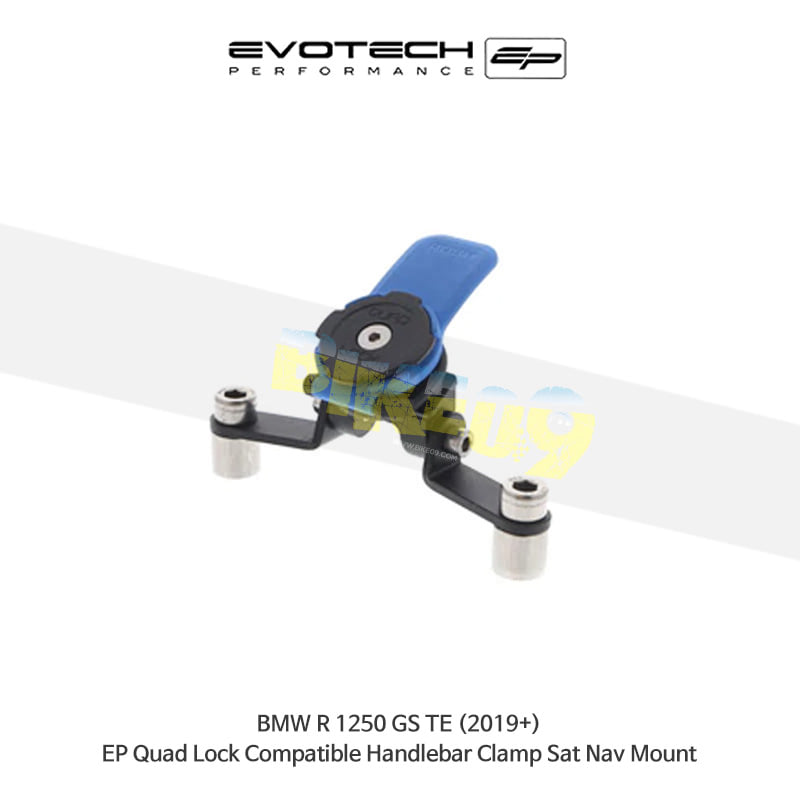 에보텍 BMW R1250 GS TE (2019+) Quad Lock 호환 핸들바 클램프 네비게이션 마운트 PRN014568-015645-05