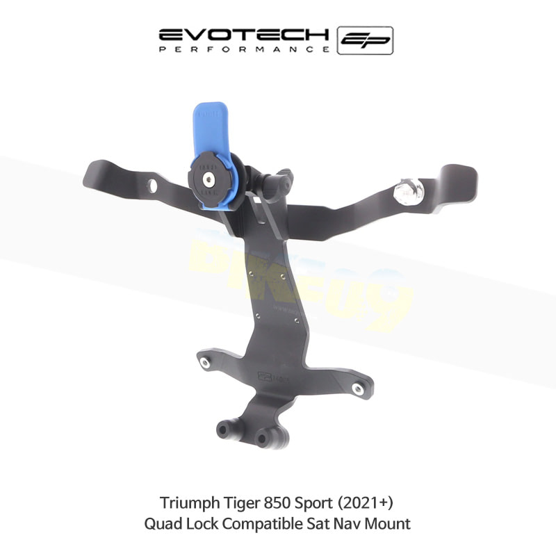 에보텍 TRIUMPH 트라이엄프 타이거850 Sport (2021+) 오토바이 Quad Lock 네비 휴대폰 거치대 PRN014568-014925-06