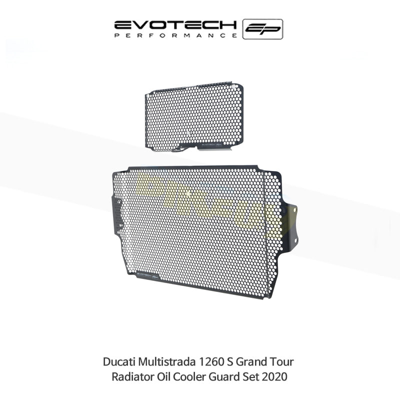 에보텍 DUCATI 두카티 멀티스트라다1260S Grand Tour (2020) 오토바이 라지에다오일쿨러가드 세트 PRN012480-012481-15