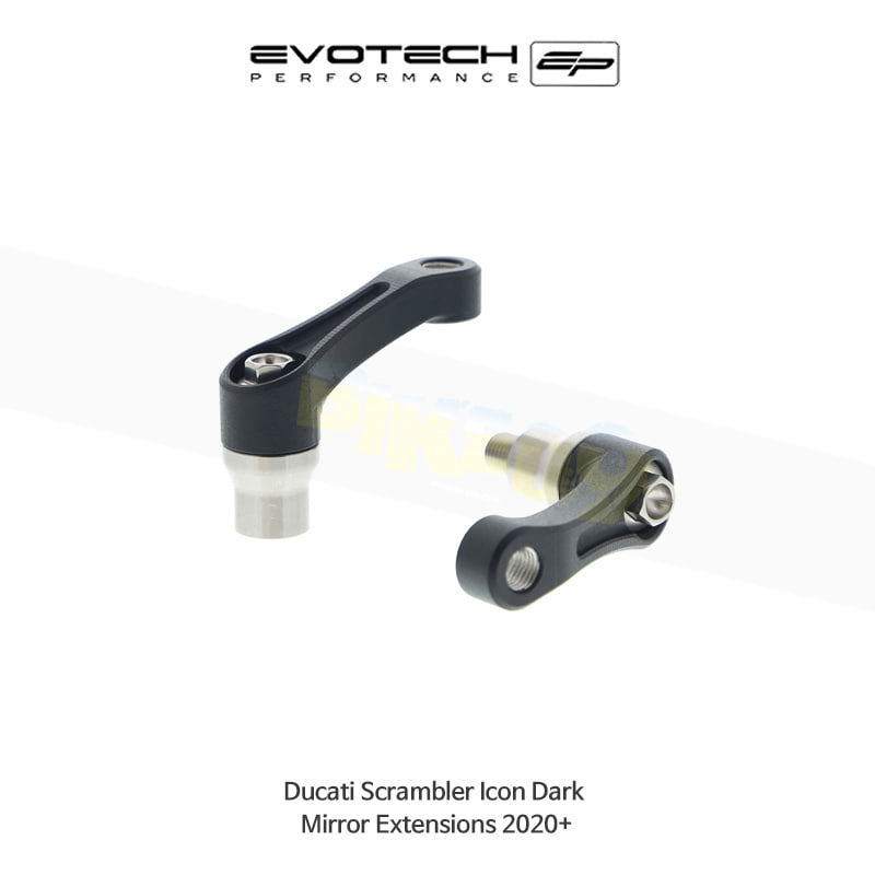 에보텍 DUCATI 두카티 스크램블러 Icon Dark (2020+) 오토바이 백미러 확장 브라켓 PRN013310-29