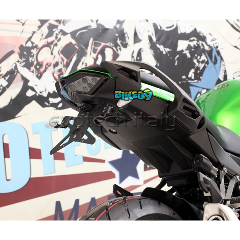 에보텍 이탈리아 테일 타이디 가와사키 Z1000 (10-13)/Z1000 SX (10-20) - 오토바이 휀다리스킷 번호판 홀더 ESTR-0411