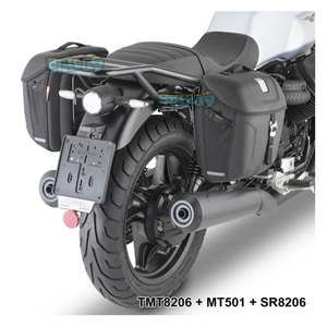 기비 스페시픽 패니어 홀더 for MT501 메트로-T 사이드 케이스 모토구찌 V7 스톤 / 스페셜 E5 - 기비 오토바이 부품 TMT8206
