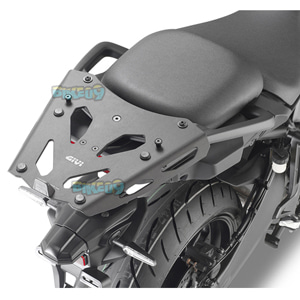 기비 야마하 트레이서 9 알류미늄 리어랙 스페시픽 for 모노키 탑 케이스 최대 하중 6Kgs, 정지등 없음, 원격 열림 없음 - 기비 오토바이 부품 SRA2159