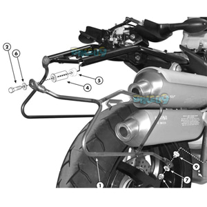 기비 소프트 사이드 백 사이드 프레임 두카티 몬스터 S2R/S4R/S4RS - 기비 오토바이 부품 T680