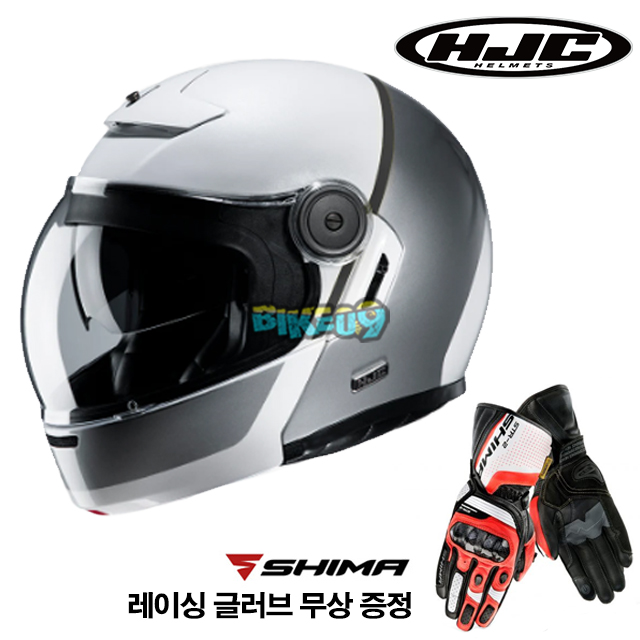 HJC V90 모빅스 시스템 헬멧 (레이싱 글러브 무상 증정) - 홍진 헬멧 오토바이 용품 안전 장비 MC10