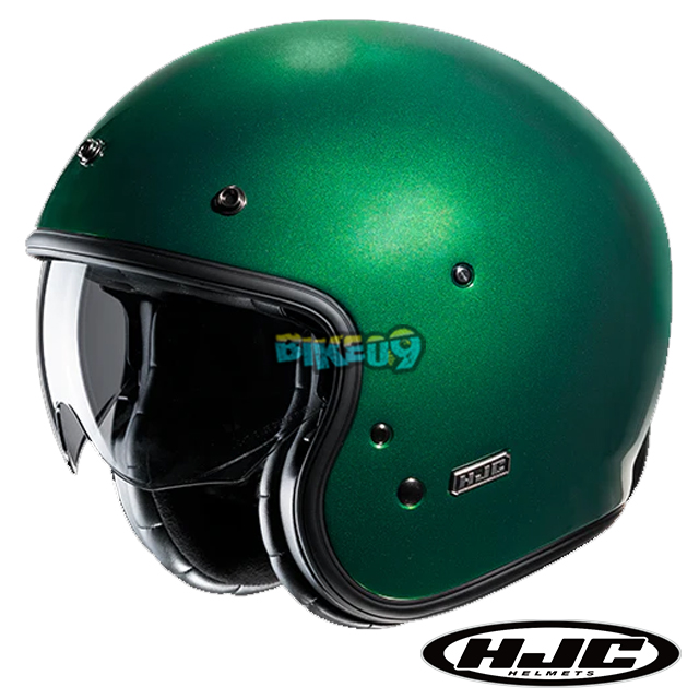 HJC V31 솔리드 딥 그린 오픈페이스 헬멧 - 홍진 헬멧 오토바이 용품 안전 장비
