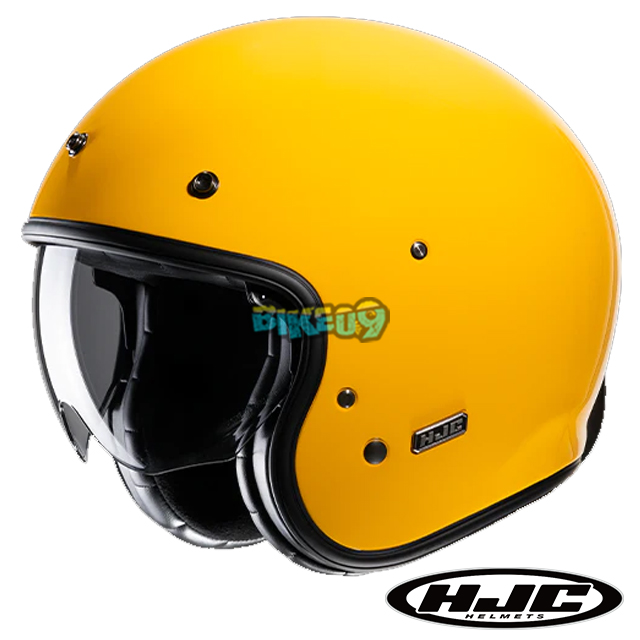 HJC V31 솔리드 딥 옐로우 오픈페이스 헬멧 - 홍진 헬멧 오토바이 용품 안전 장비