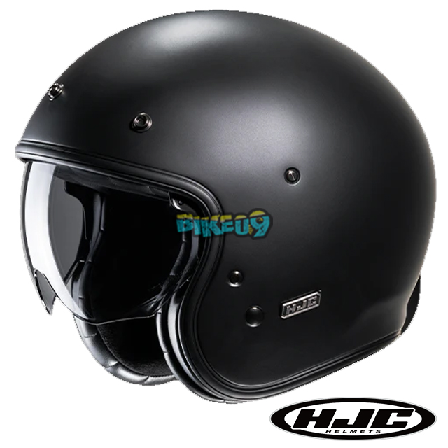 HJC V31 솔리드 블랙 오픈페이스 헬멧 - 홍진 헬멧 오토바이 용품 안전 장비