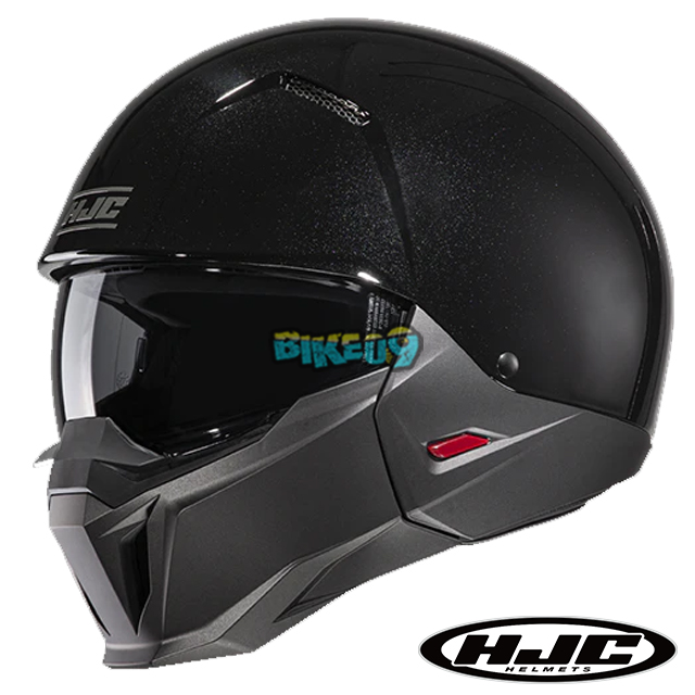HJC i20 솔리드 메탈 블랙 오픈페이스 헬멧 - 홍진 헬멧 오토바이 용품 안전 장비