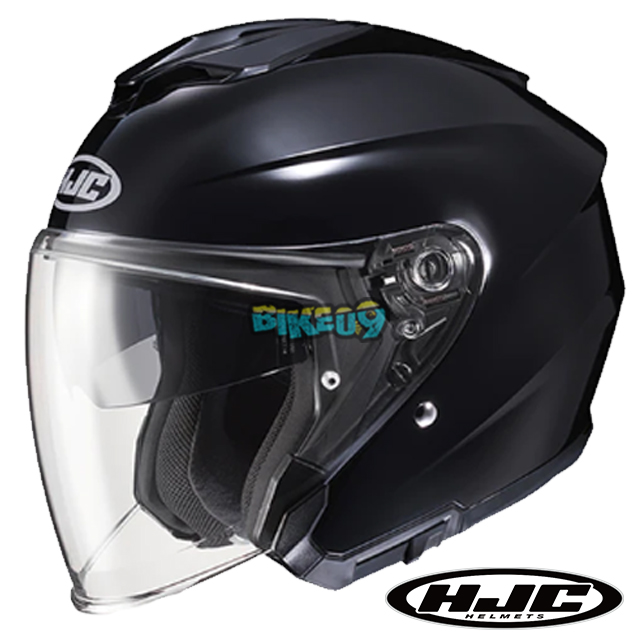 HJC i30 솔리드 메탈 블랙 오픈페이스 헬멧 - 홍진 헬멧 오토바이 용품 안전 장비
