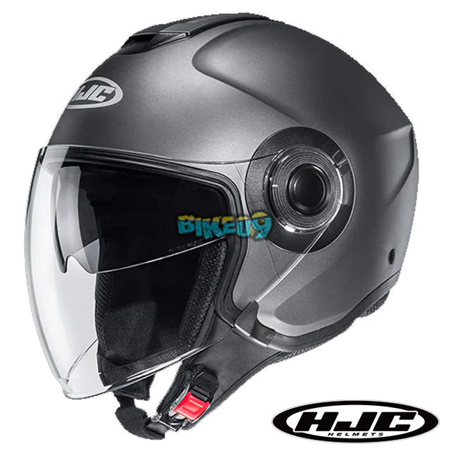 HJC i40 솔리드 세미 플랫 티타늄 오픈페이스 헬멧 - 홍진 헬멧 오토바이 용품 안전 장비