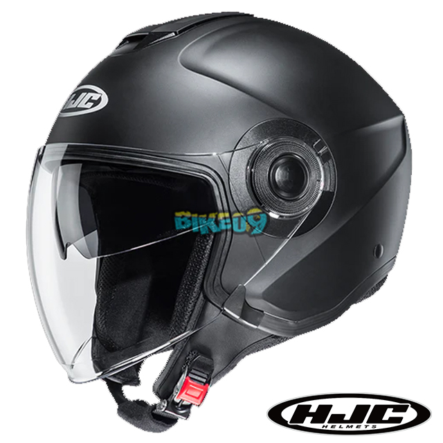 HJC i40 솔리드 세미 플랫 블랙 오픈페이스 헬멧 - 홍진 헬멧 오토바이 용품 안전 장비