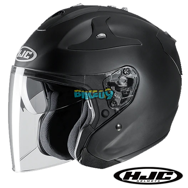 HJC FG-JET 솔리드 무광 플랫 블랙 오픈페이스 헬멧 - 홍진 헬멧 오토바이 용품 안전 장비
