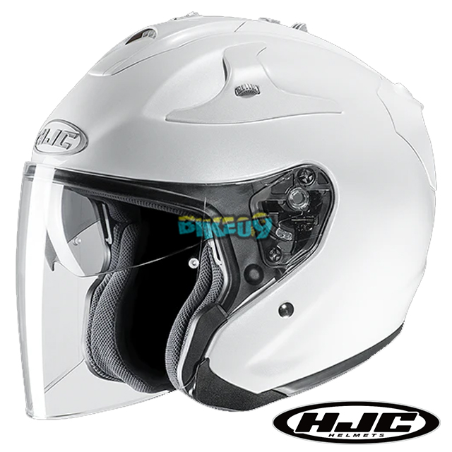 HJC FG-JET 솔리드 펄 화이트 오픈페이스 헬멧 - 홍진 헬멧 오토바이 용품 안전 장비