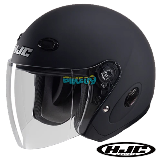 HJC CL-33 솔리드 무광 플랫 블랙 오픈페이스 헬멧 - 홍진 헬멧 오토바이 용품 안전 장비