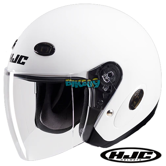 HJC CL-33 솔리드 화이트 오픈페이스 헬멧 - 홍진 헬멧 오토바이 용품 안전 장비