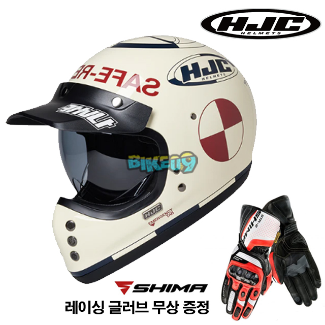 HJC V60 카시나 풀페이스 헬멧 (레이싱 글러브 무상 증정) - 홍진 헬멧 오토바이 용품 안전 장비 MC1