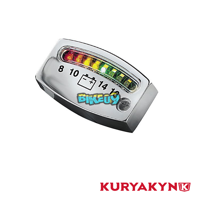 쿠리야킨 LED 배터리 게이지 크롬 - 할리 오토바이 튜닝 부품 497898