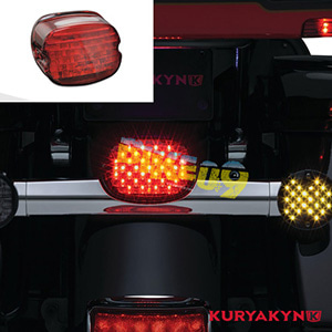 쿠리야킨 할리 튜닝 부품 다이나 (91-17) Low Profile ECE L.E.D. Taillight, Red with License Illumination, Red LED 테일라이트 깜빡이 5466
