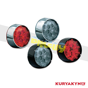 쿠리야킨 할리 튜닝 부품 투어링 (10-19) L.E.D. Rear Turn Signal Inserts, Red Lenses &amp; 2-Circuit Bullet Style with Chrome Bezels,Chrome LED 테일라이트 깜빡이 5448