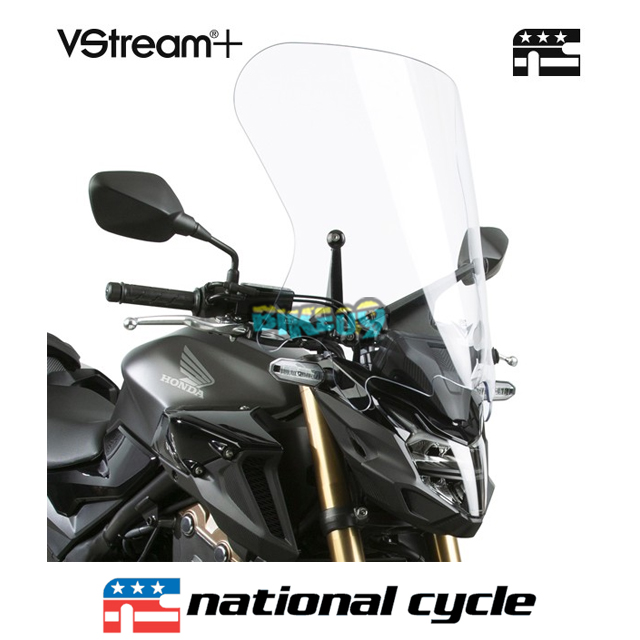 네셔널싸이클 혼다 CB500F VStream+® 투어링 윈드스크린 - 스크린 오토바이 튜닝 부품 N20075